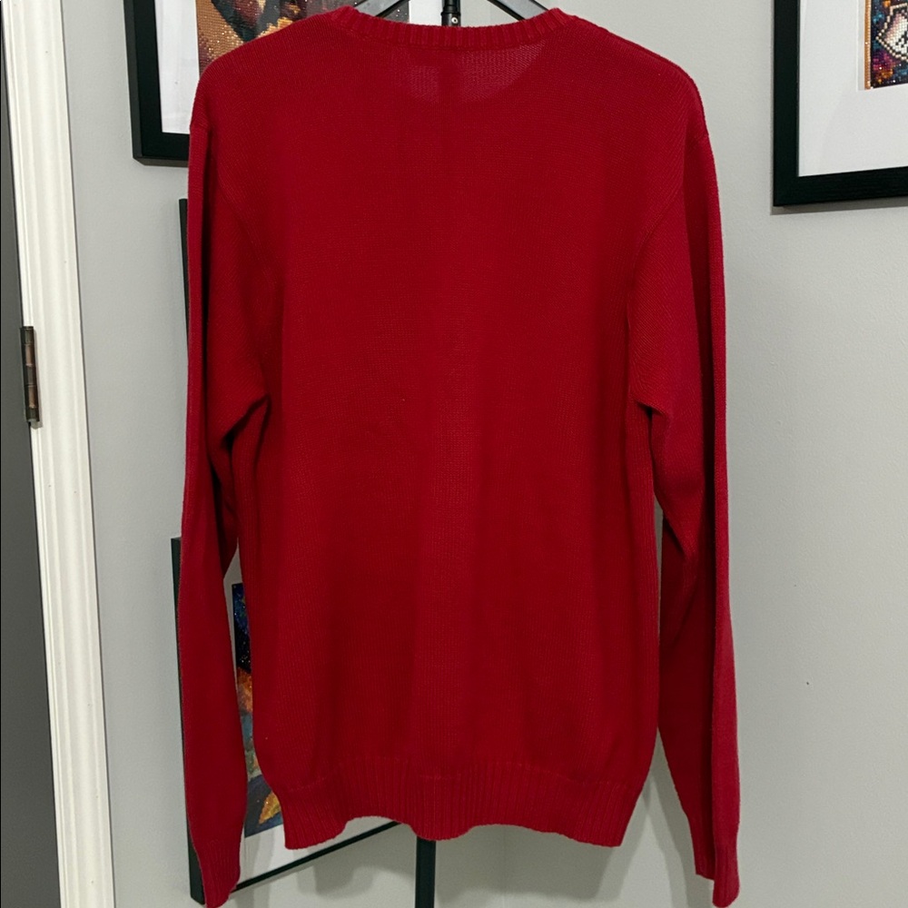 Izod - Red Crew Neck Sweater - Picture 2 of 2